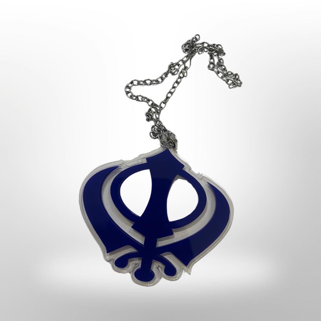 Sikh Khanda - Gold/blue/black