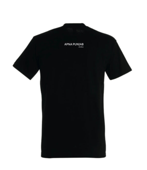 Apna Punjab basic T-shirt Heren - Wit/zwart