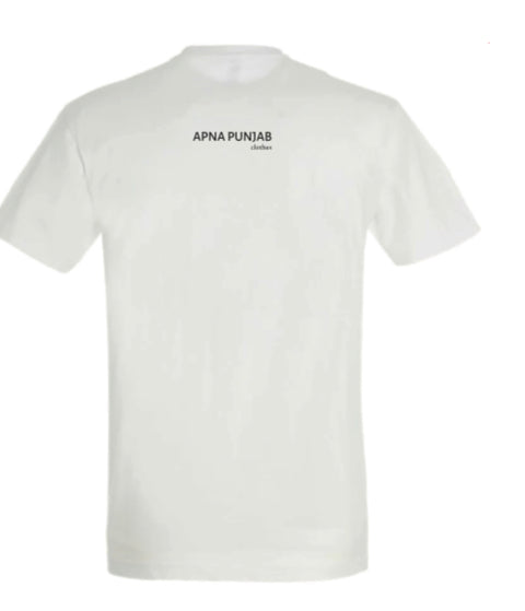 Apna Punjab T-shirt basique Homme - Blanc/noir