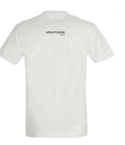 Apna Punjab T-shirt basique Homme - Blanc/noir