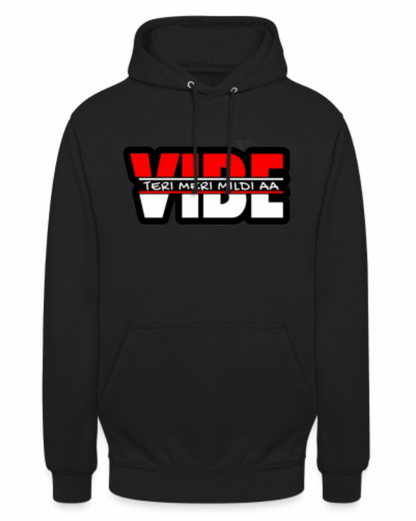 Diljit Dosanjh 'Vibe Teri Meri Mildi' unisex Black hoodie