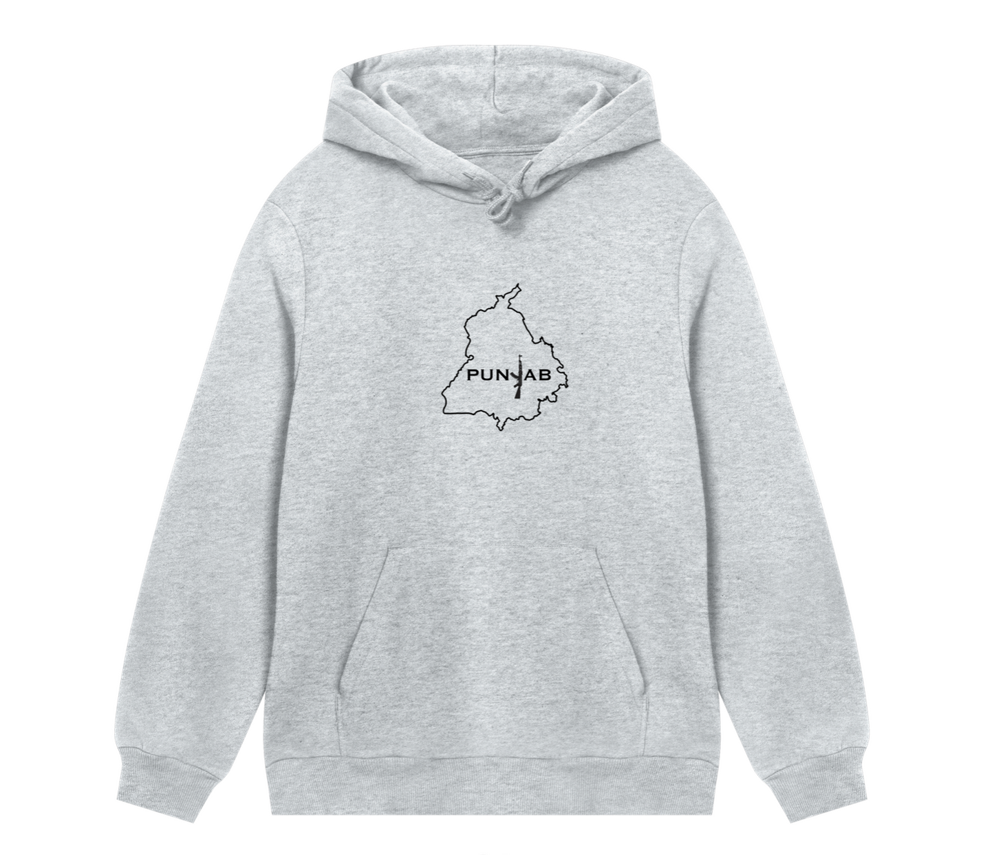 Punjab hoodie grey (Gun) // Apna Punjab Clo.