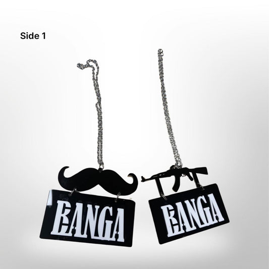 Cintre voiture "Banga" - moustache/pistolet