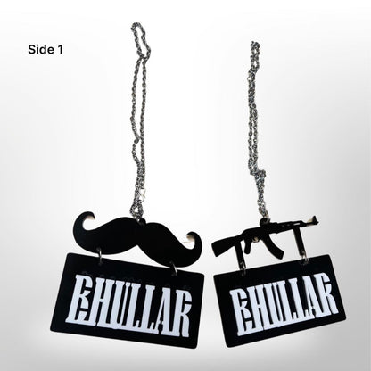 "Bhullar" car hanger - moustache/gun