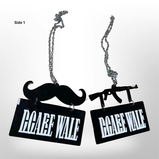 "Doabe Wale" car hanger - moustache/gun