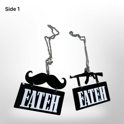 "fateh" car hanger - moustache/gun