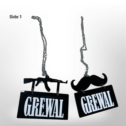 Cintre de voiture "Grewal" - moustache/pistolet