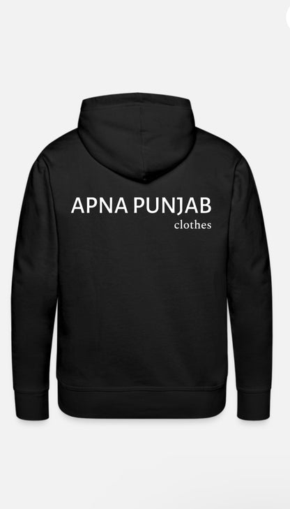 Apna Punjab basic Sweat à capuche unisexe — noir