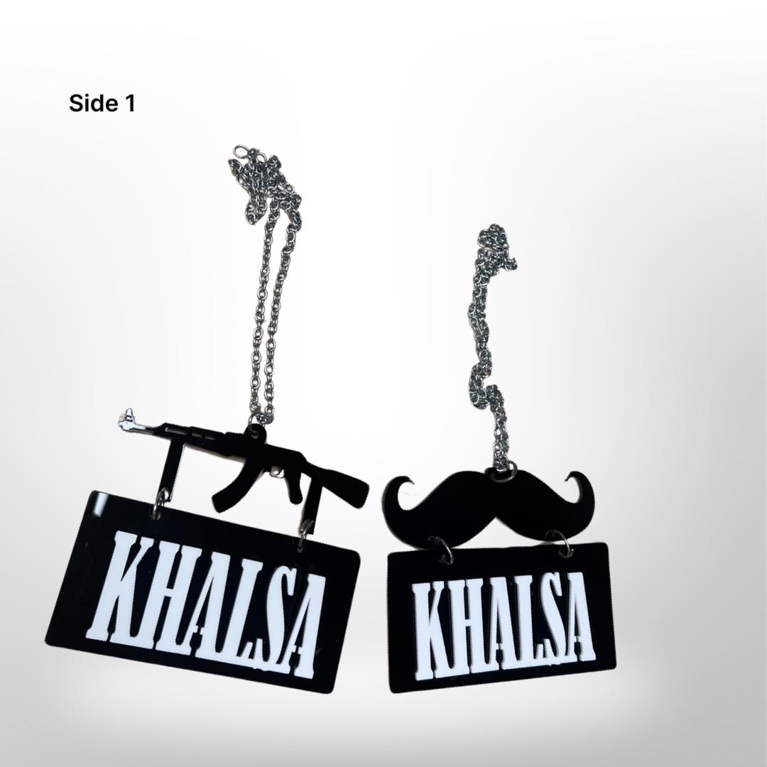 Cintre voiture "Khalsa" - moustache/pistolet